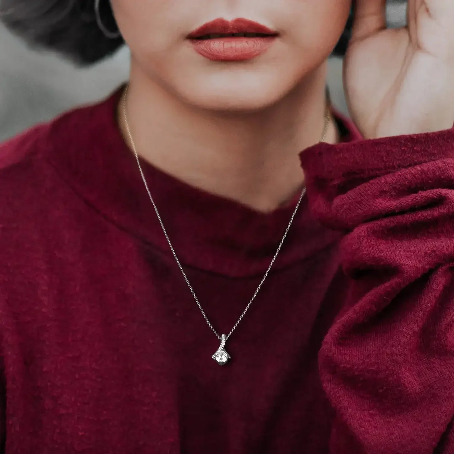 "To My Wife" Crystal Drop Necklace