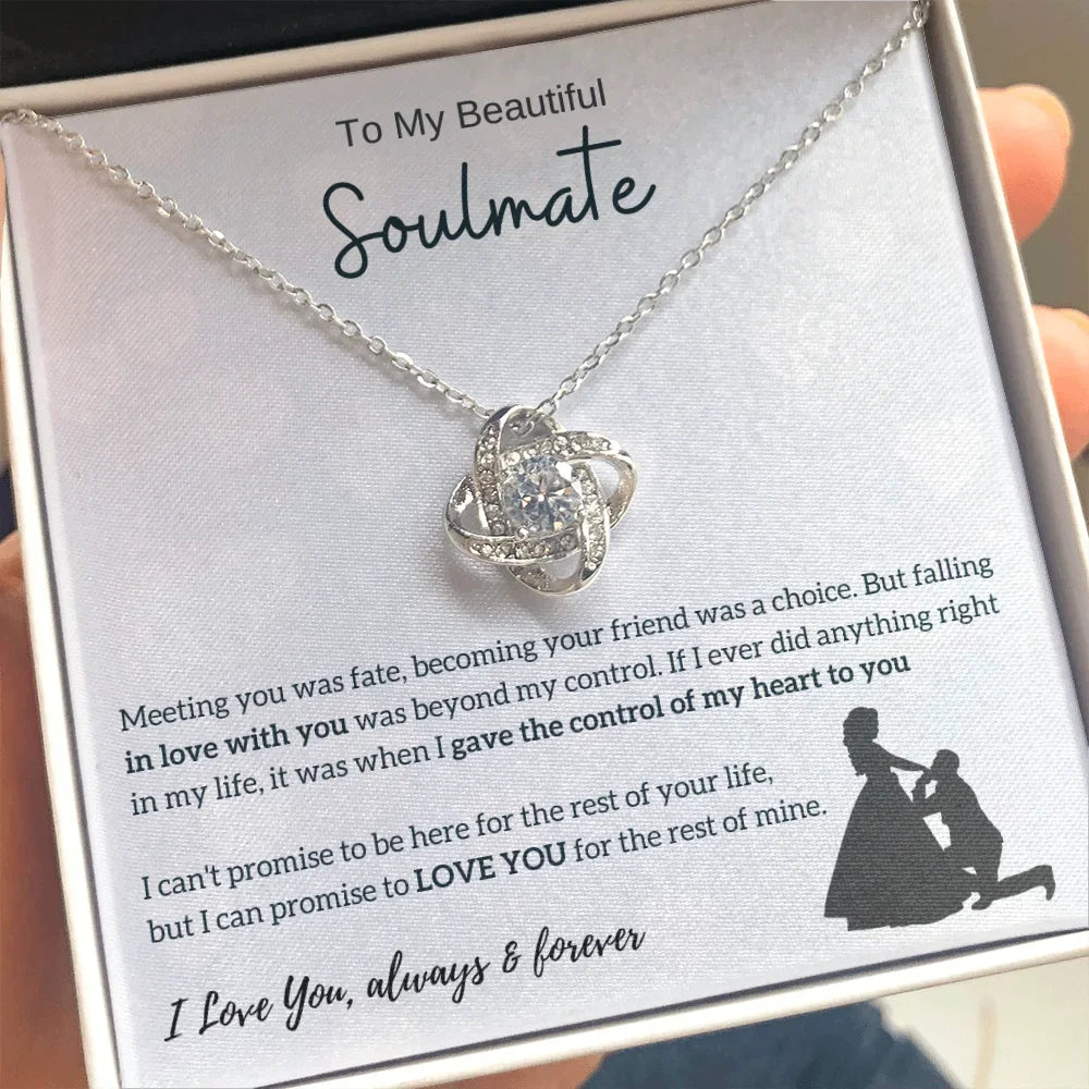 "Beautiful Soulmate" Love Knot Necklace