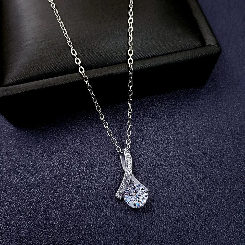 "To My Wife" Crystal Drop Necklace