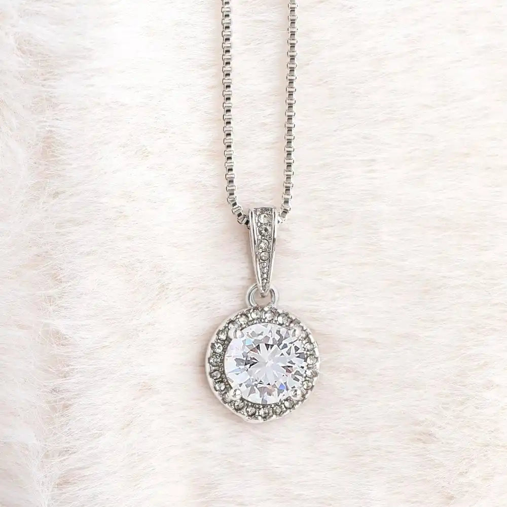 "To A Wonderful Mother-in-Law" Halo Crystal Necklace