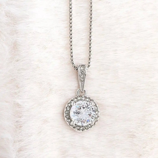 "To A Wonderful Mother-in-Law" Halo Crystal Necklace