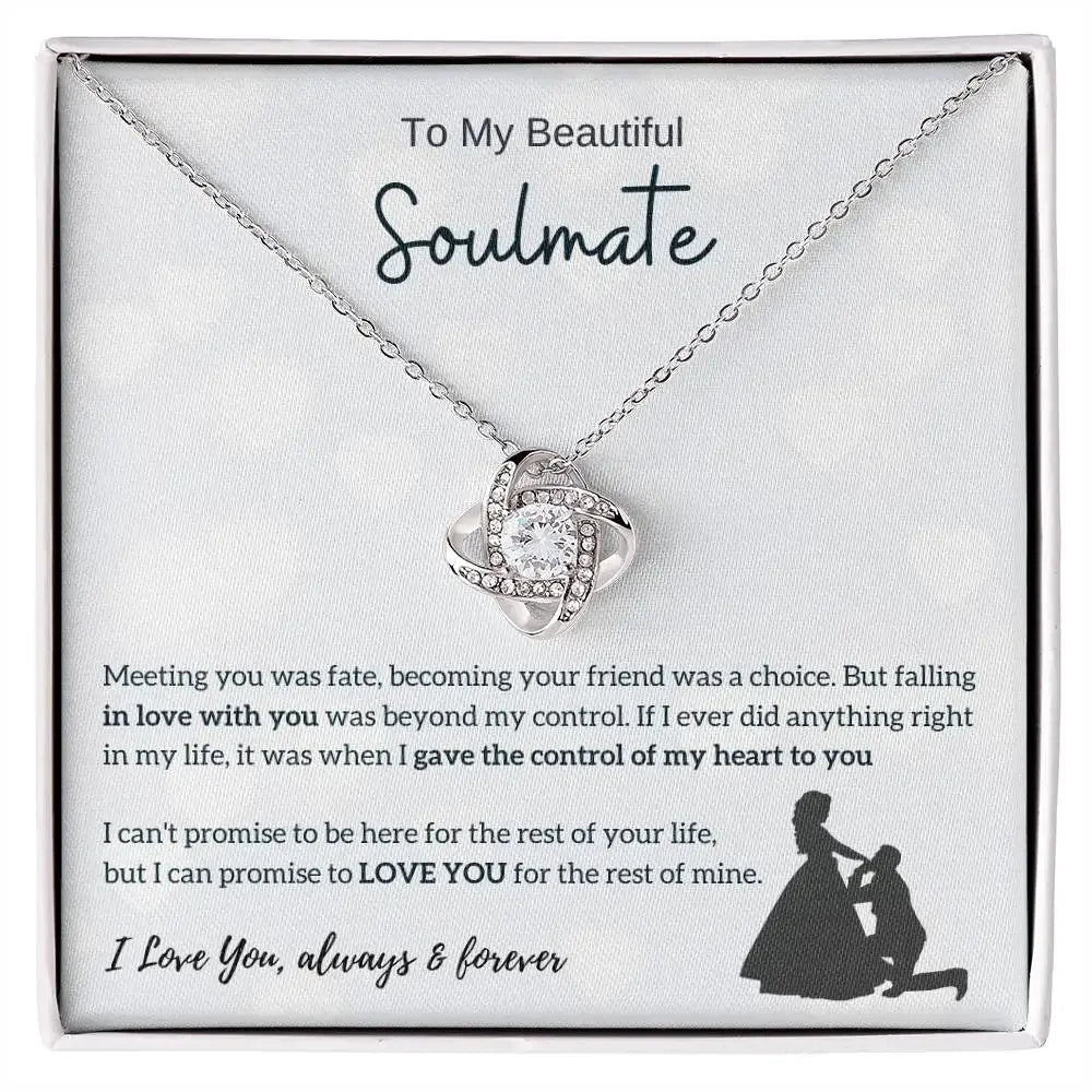 "Beautiful Soulmate" Love Knot Necklace